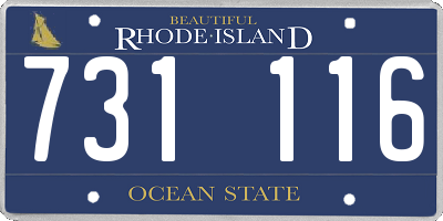 RI license plate 731116