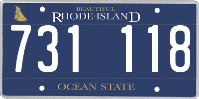 RI license plate 731118