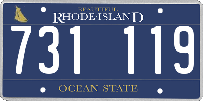 RI license plate 731119