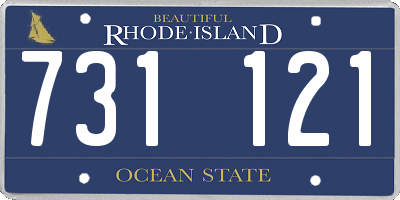 RI license plate 731121