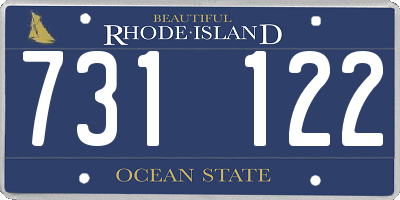 RI license plate 731122