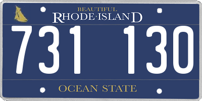 RI license plate 731130