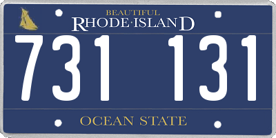 RI license plate 731131