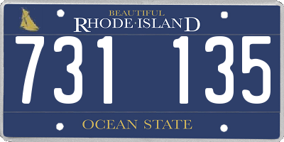 RI license plate 731135