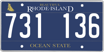 RI license plate 731136