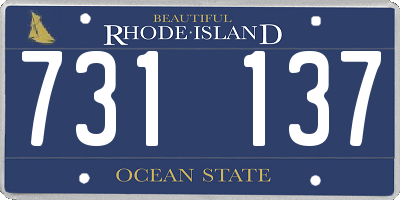 RI license plate 731137