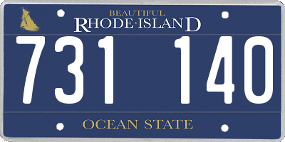 RI license plate 731140