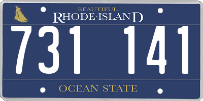 RI license plate 731141