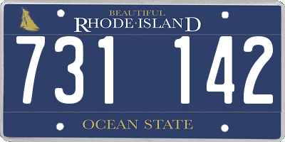 RI license plate 731142