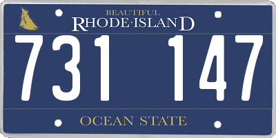 RI license plate 731147