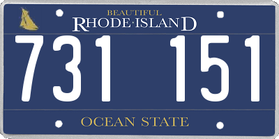 RI license plate 731151