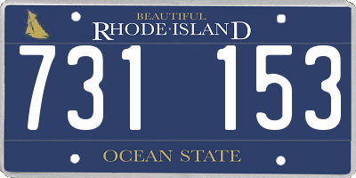 RI license plate 731153