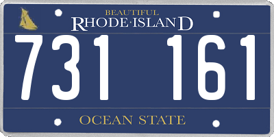 RI license plate 731161