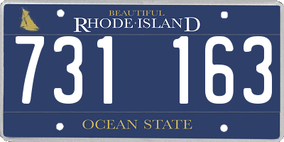 RI license plate 731163