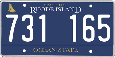 RI license plate 731165