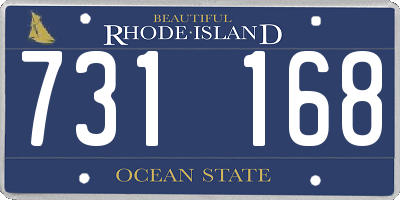RI license plate 731168