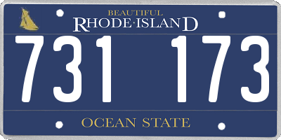 RI license plate 731173