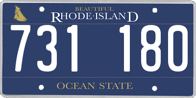 RI license plate 731180