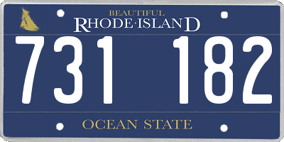 RI license plate 731182