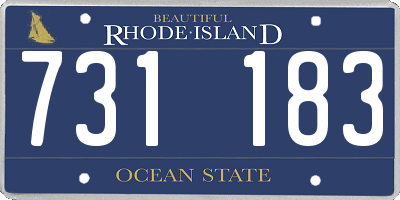 RI license plate 731183
