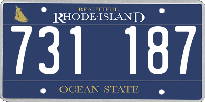 RI license plate 731187