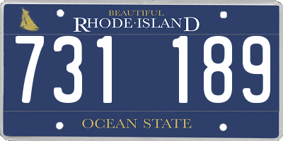 RI license plate 731189