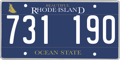 RI license plate 731190