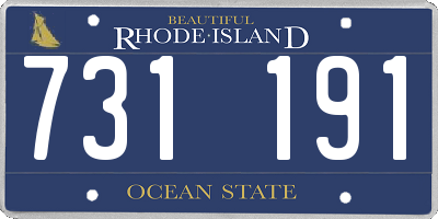RI license plate 731191