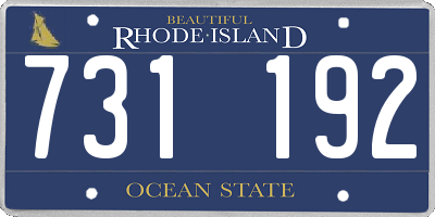 RI license plate 731192