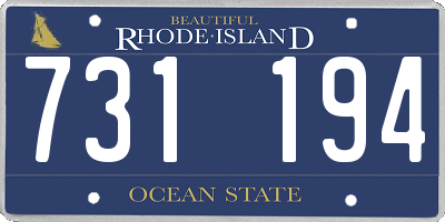 RI license plate 731194