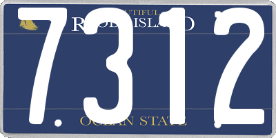 RI license plate 7312