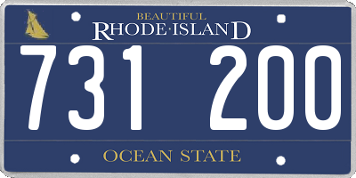 RI license plate 731200