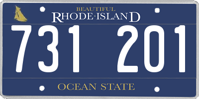 RI license plate 731201
