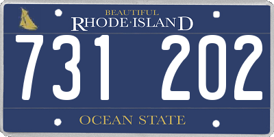 RI license plate 731202