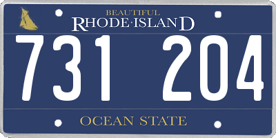 RI license plate 731204