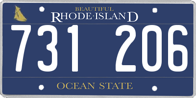 RI license plate 731206