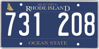 RI license plate 731208