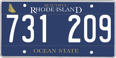 RI license plate 731209