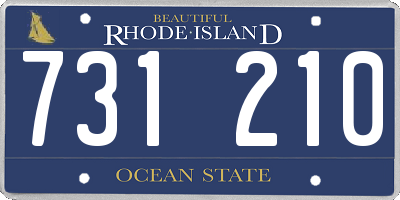 RI license plate 731210