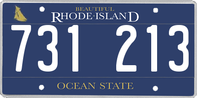 RI license plate 731213