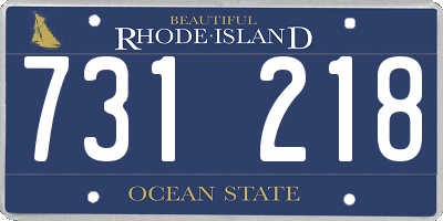 RI license plate 731218