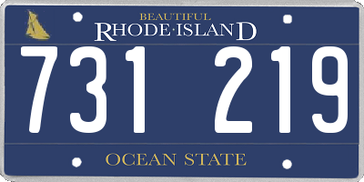 RI license plate 731219