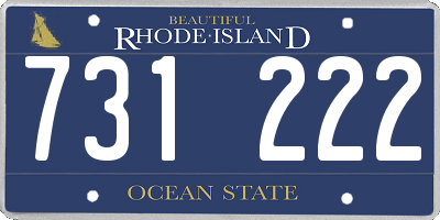 RI license plate 731222
