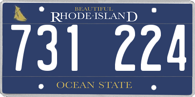 RI license plate 731224