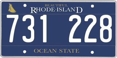 RI license plate 731228