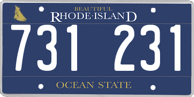 RI license plate 731231