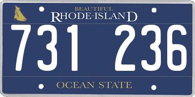 RI license plate 731236