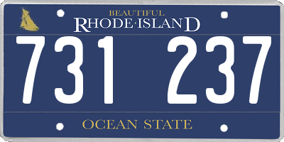 RI license plate 731237