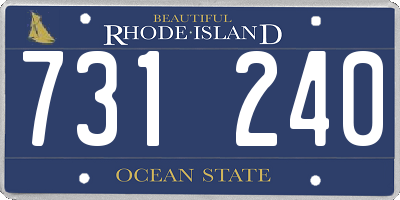 RI license plate 731240