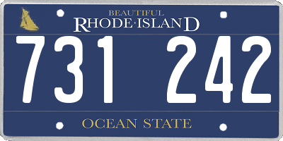 RI license plate 731242